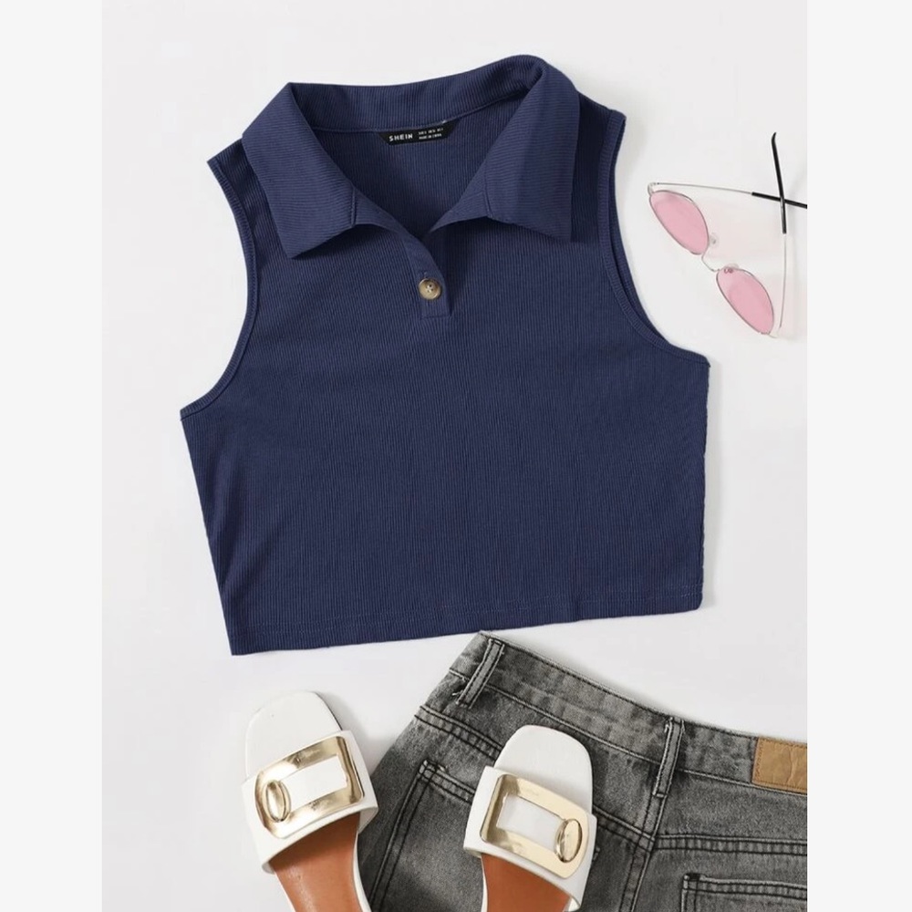 Shein collared tank top